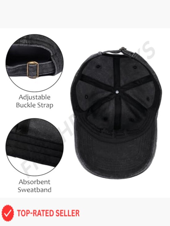 Vintage Washed Distressed Denim Baseball Cap Embroidered Adjustable Unisex Dad main image 6
